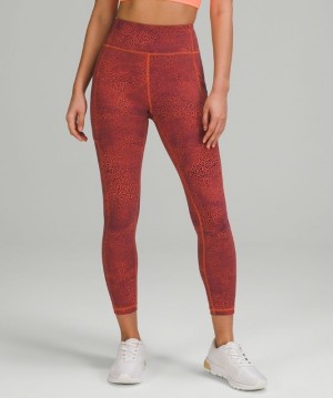 Lululemon Invigorate HR Tight 25 Leggings Dam Orange | LJFR-58269