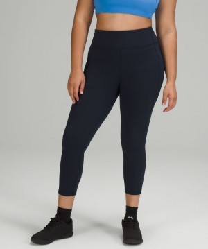 Lululemon Invigorate High-Rise Crop 23 Leggings Dam Marinblå | SOIX-36598