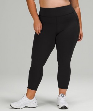 Lululemon Invigorate High-Rise Crop 23 Leggings Dam Svarta | YBLT-28670