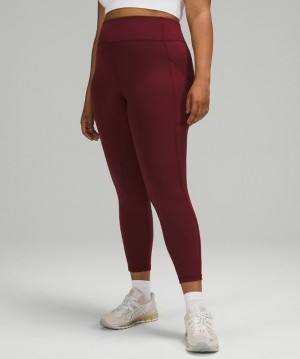 Lululemon Invigorate High-Rise Tight 25 Leggings Dam Röda Vinröda | EGPL-17465