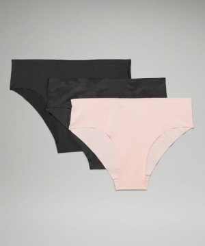 Lululemon InvisiWear Cheeky Bikini 3 Pack Underkläder Dam Camo Svarta Olika Färger Rosa Vita Svarta | UHDL-54367