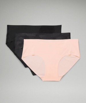 Lululemon InvisiWear Hipster 3P Underkläder Dam Camo Svarta Olika Färger Rosa Vita Svarta | XACR-21679
