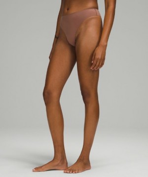 Lululemon InvisiWear Mid-Rise Thong Underwear Underkläder Dam Bruna | PJDQ-67804