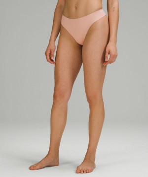 Lululemon InvisiWear Thong Underkläder Dam Misty Shell | LVWJ-32651