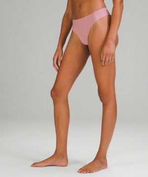 Lululemon InvisiWear Thong Underkläder Dam Rosa Grå Bruna | GCWU-93206