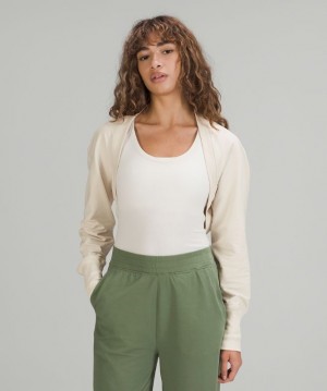 Lululemon LA Cropped Long Sleeve Shrug Tröjor Dam Vita | LHVK-27540