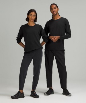 Lululemon Lab Jacquard Long Sleeve T-Shirt Blast Herr Svarta | BKJC-16839