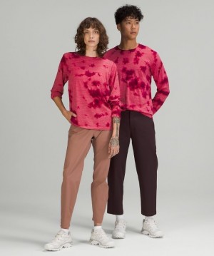 Lululemon Lab Wool-Blend Tie Dye Long Sleeve Shirt Blast Herr Rosa | DRTJ-42509
