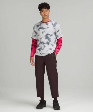 Lululemon Lab Wool-Blend Tie Dye T-Shirt Blast Herr Grå Mörkgrå | LBAM-49271