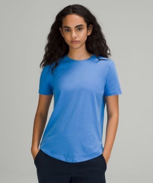 Lululemon Love Crew Short Sleeve T-Shirt Blast Dam Blå | BGPY-64870