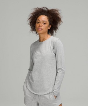 Lululemon Love Long Sleeve Blast Dam Ljusgrå | EFMD-41605