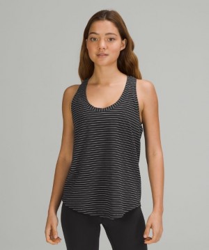 Lululemon Love Tank Top Blast Dam Svarta Vita | DIJH-69378