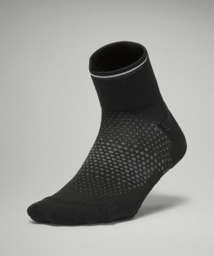 Lululemon MacroPillow Ankle Running Sock Medium Cushioning Strumpor Accessories Svarta | CAHE-86320