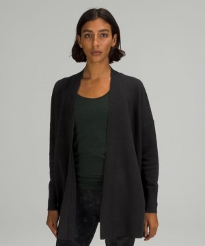 Lululemon Merino Wool Honeycomb Wrap Tröjor Dam Svarta | YRKL-04123