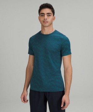 Lululemon Metal Vent Breathe T Blast Herr Half Tone Night Sea | JXDK-70263