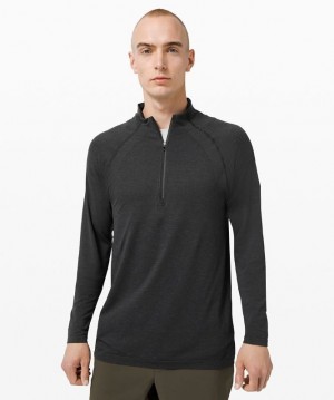 Lululemon Metal Vent Tech 1/2 Zip 2.0 Blast Herr Svarta Svarta | KYWN-36497