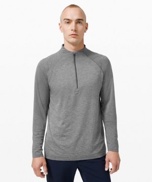 Lululemon Metal Vent Tech 1/2 Zip 2.0 Blast Herr Vita | YJID-13095