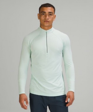 Lululemon Metal Vent Tech 1/2 Zip 2.0 Blast Herr Mintgröna Mintgröna | WZHR-67192