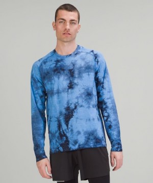 Lululemon Metal Vent Tech LS 2.0 Blast Herr Blå Marinblå | HQCX-09476