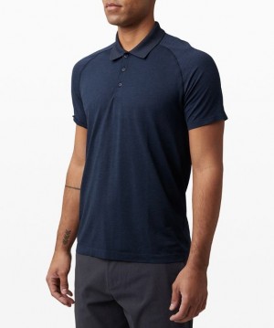 Lululemon Metal Vent Tech Polo 2.0 Blast Herr Blå Marinblå | OEBL-72436