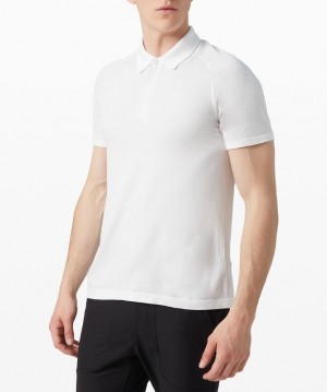 Lululemon Metal Vent Tech Polo 2.0 Blast Herr Vita Vita | NDUK-36804