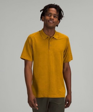 Lululemon Metal Vent Tech Polo 2.0 Blast Herr Guld Bruna | IBZP-29140