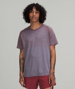 Lululemon Metal Vent Tech SS 2.0 Blast Herr Bruna Blå | RGFT-97352