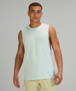 Lululemon Metal Vent Tech Sleeveless 2.0 Blast Herr Mintgröna Mintgröna | AVBW-29157