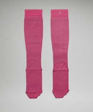 Lululemon MicroPillow Compression Knee-High Running Sock Light Cushioning Strumpor Accessories Rosa | KFYA-49531