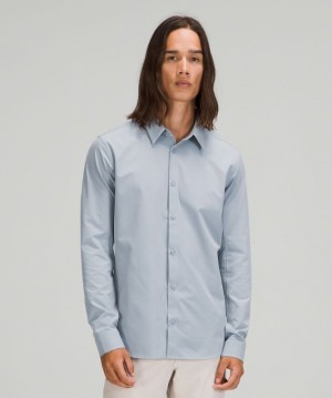 Lululemon New Venture Long Sleeve Shirt Blast Herr Chambray | OSIC-96450