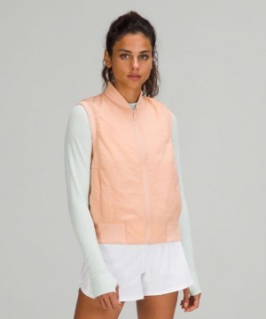 Lululemon Non-Stop Bomber Vest Jackor Dam Aprikos | MRBA-75480