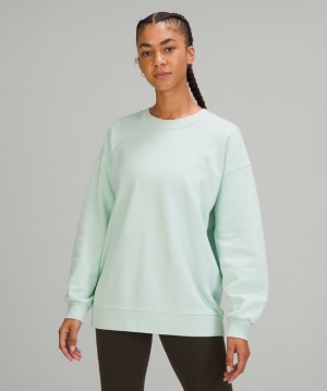 Lululemon Perfectly Oversized Crew Tröjor Dam Mintgröna | STYV-10795