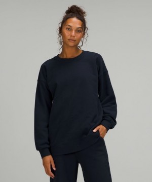 Lululemon Perfectly Oversized Crew Tröjor Dam Marinblå | RUBJ-18052