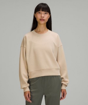 Lululemon Perfectly Oversized Cropped Crew Softstreme Tröjor Dam Trench | XEUG-47586