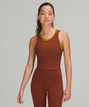 Lululemon Power Pivot Tank Rib Blast Dam Bruna | NFEJ-98651