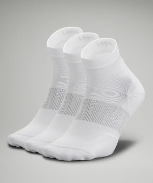 Lululemon Power Stride Ankle Sock 3 Pack Strumpor Accessories Vita | SZWC-39210