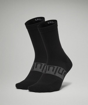 Lululemon Power Stride Crew Sock 2 Pack Strumpor Accessories Svarta | HIRQ-47629