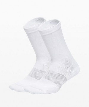 Lululemon Power Stride Crew Sock 2 Pack Strumpor Accessories Vita | BVAS-38045
