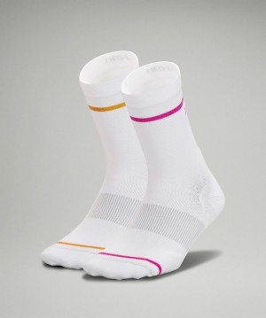 Lululemon Power Stride Crew Sock 2 Pack Stripe Strumpor Accessories Vita | AGDS-78965