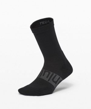 Lululemon Power Stride Crew Sock Anti-Stink Strumpor Accessories Svarta | IESA-02184