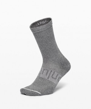 Lululemon Power Stride Crew Sock Strumpor Accessories Mörkgrå | RMNL-37428