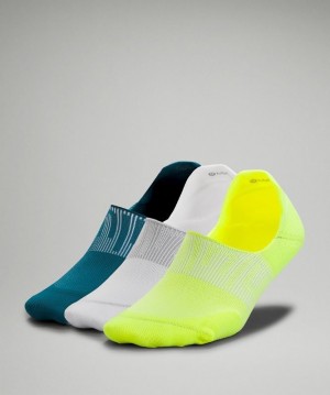 Lululemon Power Stride No-Show Sock with Active Grip 3 Pack Strumpor Accessories Gula Vita Blå | SBMH-57908