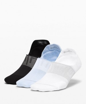 Lululemon Power Stride No-Show Sock with Active Grip 3 Pack Strumpor Accessories Vita Blå Beige Svarta | KVSH-98245