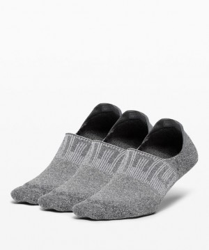 Lululemon Power Stride No-Show Sock with Active Grip Anti-Stink 3 Pack Strumpor Accessories Mörkgrå | FBKR-53489