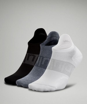 Lululemon Power Stride Tab Sock 3P Strumpor Accessories Vita Blå Svarta | SZHM-59036
