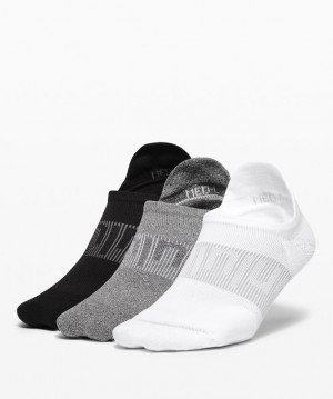 Lululemon Power Stride Tab Sock 3 Pack Strumpor Accessories Vita Grå Svarta | MCKR-63184
