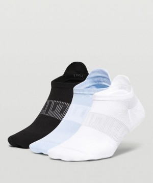 Lululemon Power Stride Tab Sock 3 Pack Strumpor Accessories Vita Blå Beige Svarta | ZNCX-47193