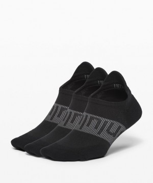Lululemon Power Stride Tab Sock Anti-Stink 3 Pack Strumpor Accessories Svarta | YSKP-59186