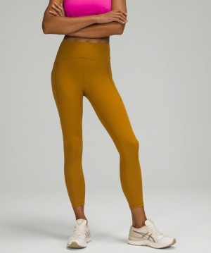 Lululemon Power Thru High-Rise Tight 25 Leggings Dam Guld Bruna | REJH-04619