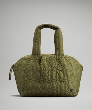 Lululemon Quilted Embrace Tote Väskor Accessories Bruna Gröna | MRYO-62740